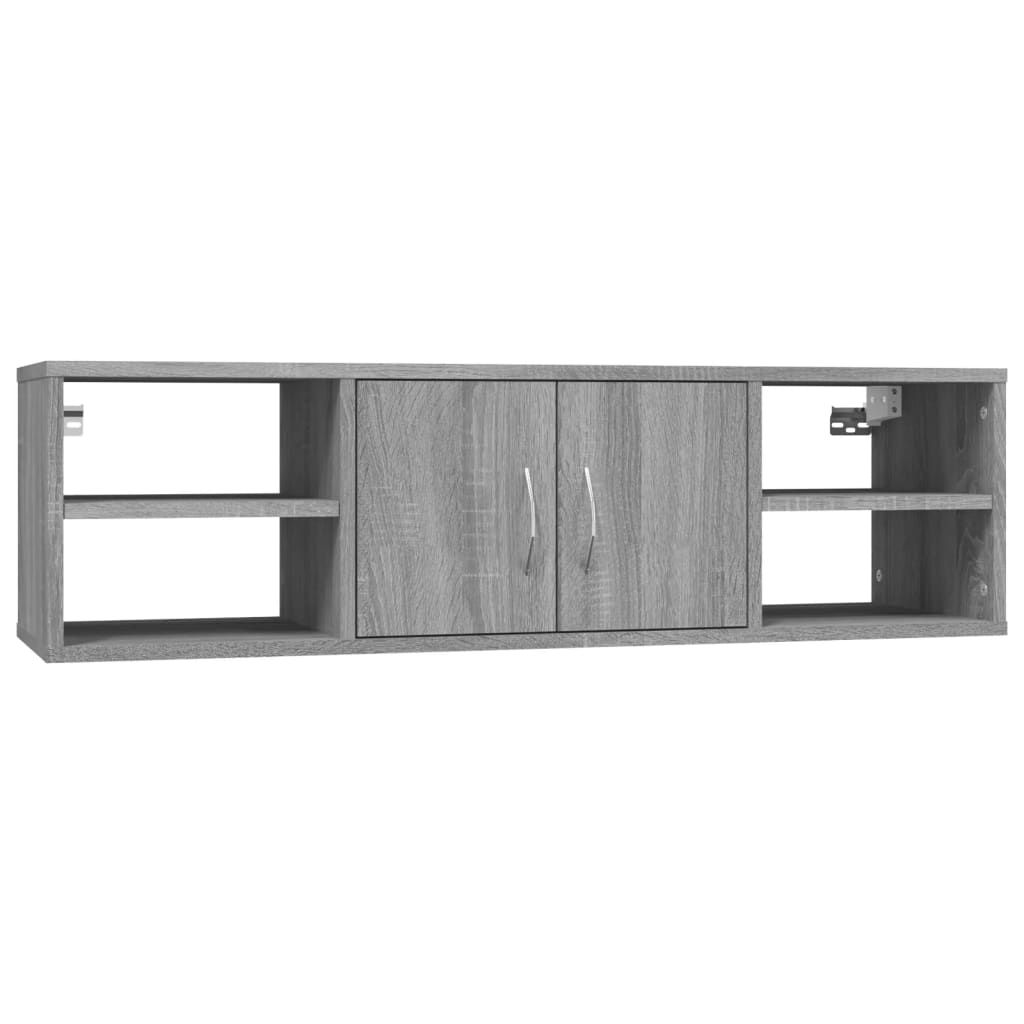 Sonoma Grey Wall Shelf 102x30x29 cm Holz Engineering
