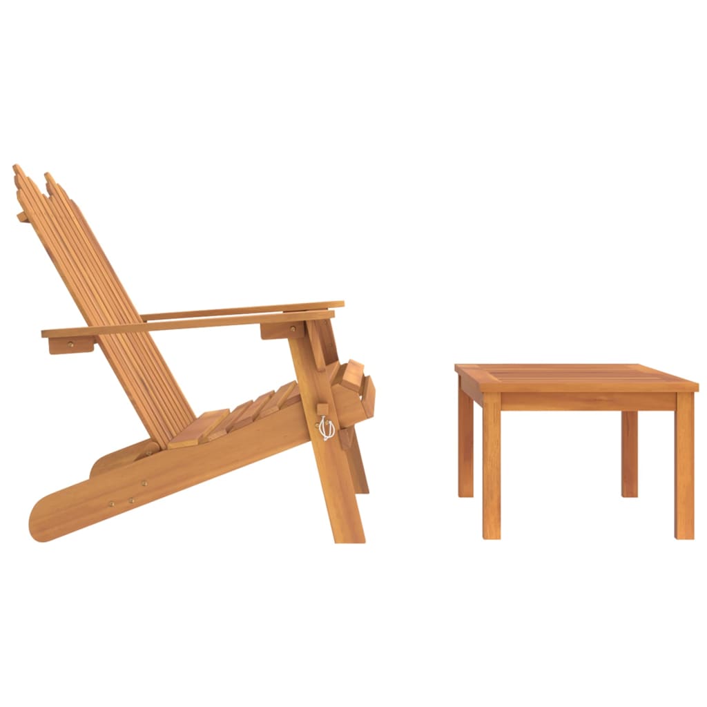 Adirondack garden furniture set 2 pcs solid acacia wood