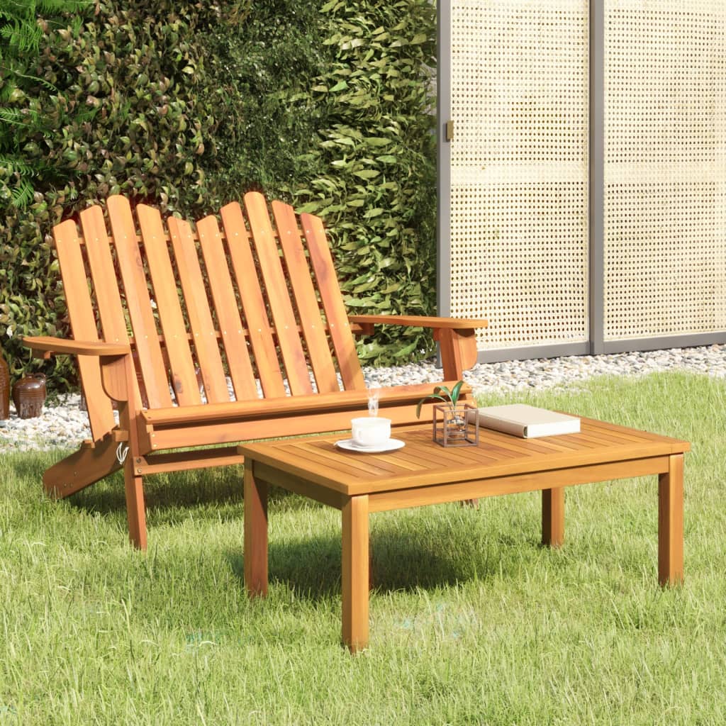 Set di mobili da giardino Adirondack 2 pezzi Acacia solida