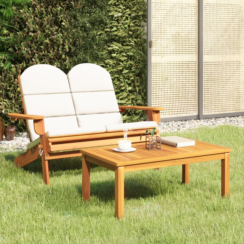 Adirondack garden furniture set 2 pcs solid acacia wood