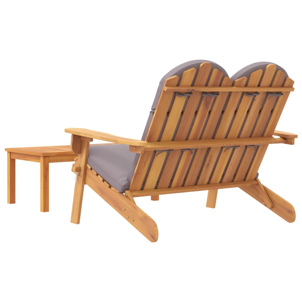 Set di mobili da giardino Adirondack 2 pezzi in legno massello di acacia