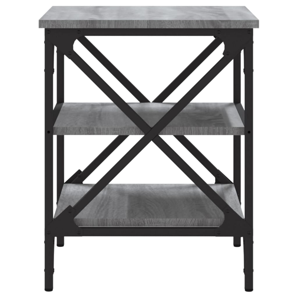Tavolino Sonoma grigio 40x42x50 cm MDF