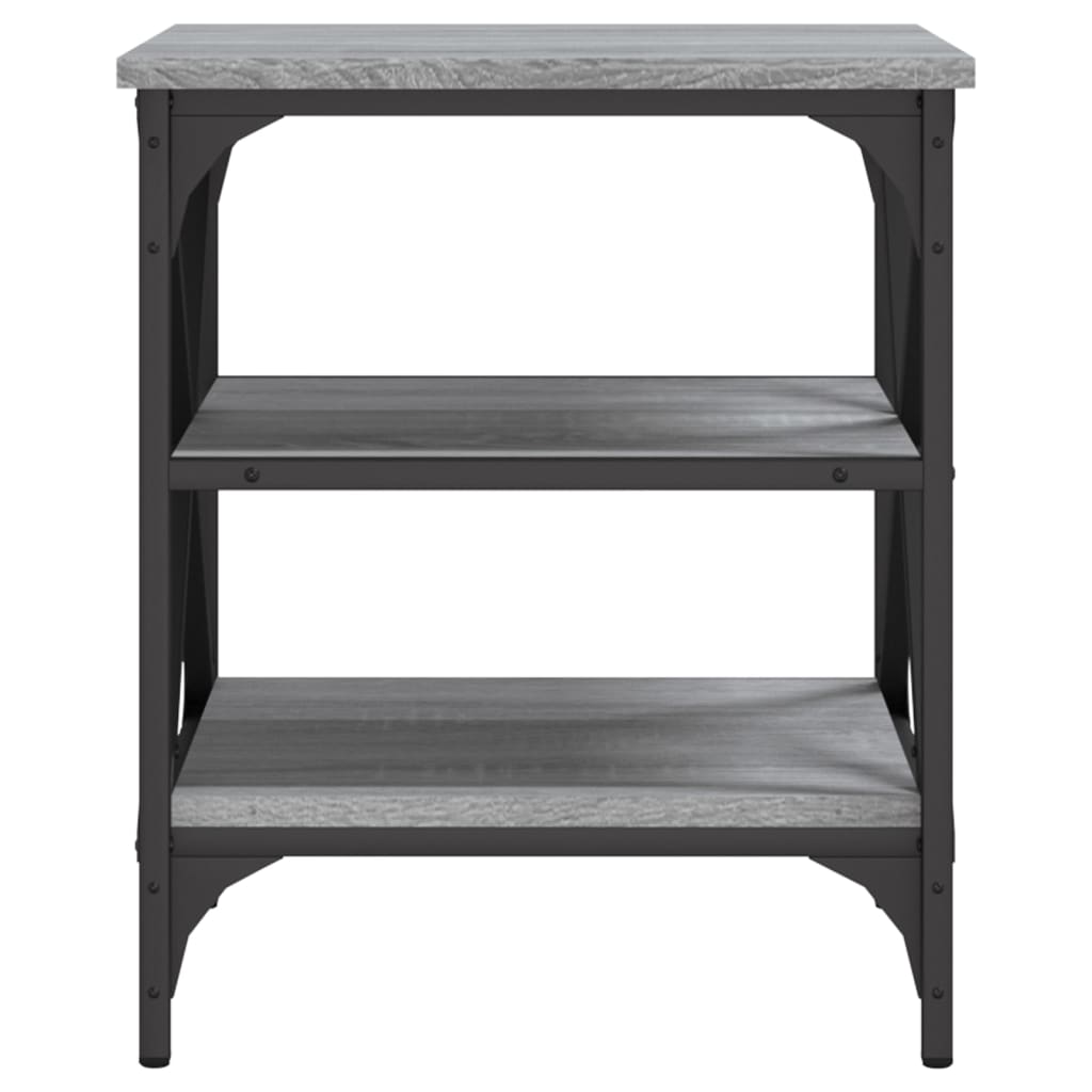 Tavolini 2 pz Sonoma grigio 40x42x50 cm MDF