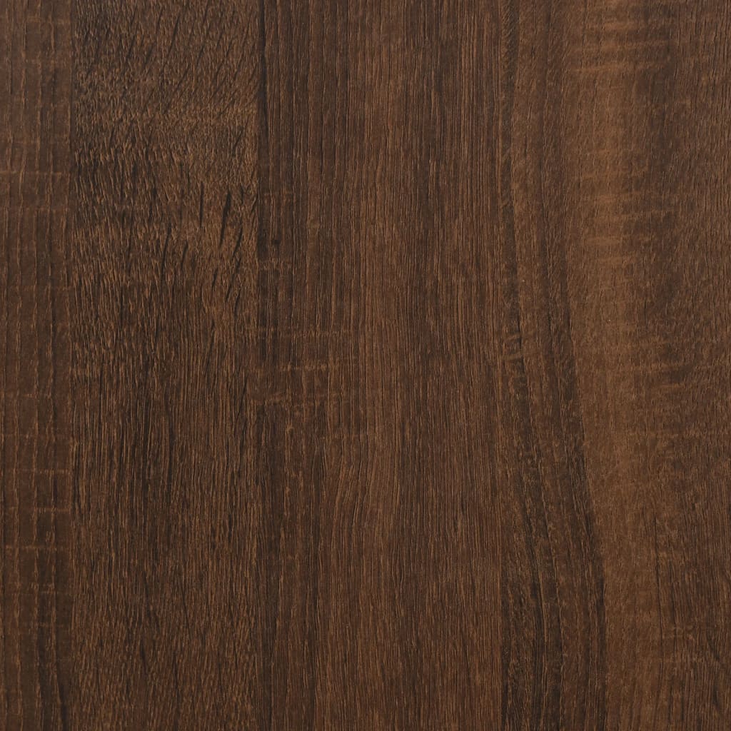 Brown Oak TV -Möbel 80x40x50 cm Ingenieurholz Holz
