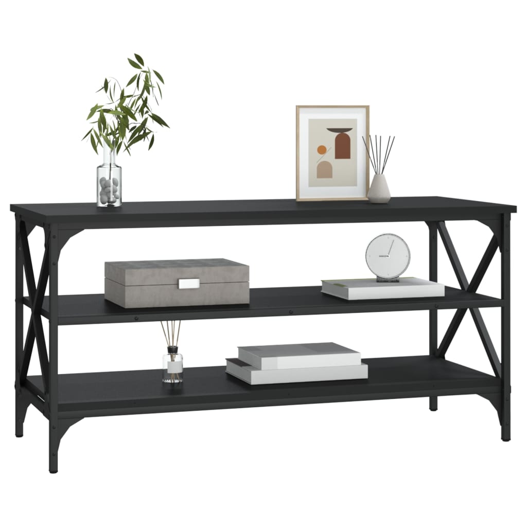 Black tv cabinet 100x40x50 cm engineering wood