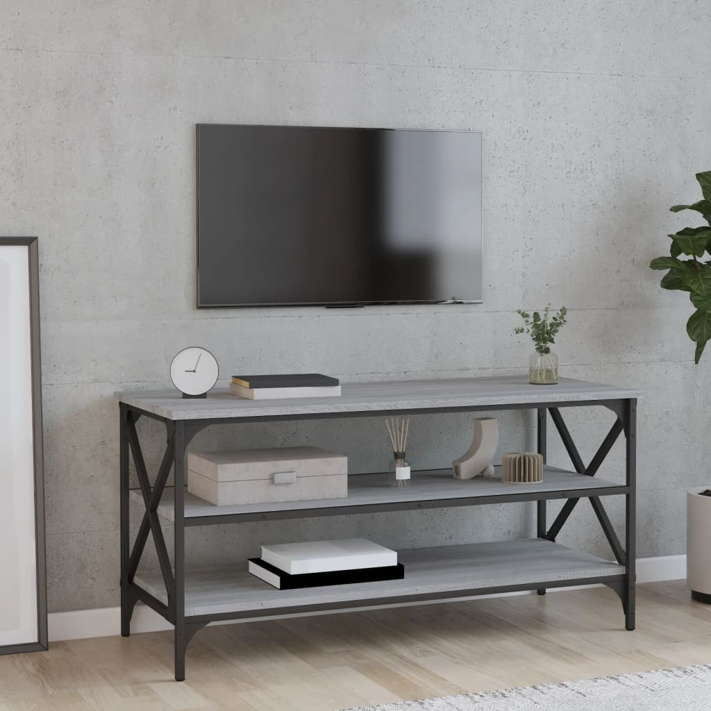 Mobile TV Sonoma grigio 100x40x50 cm MDF