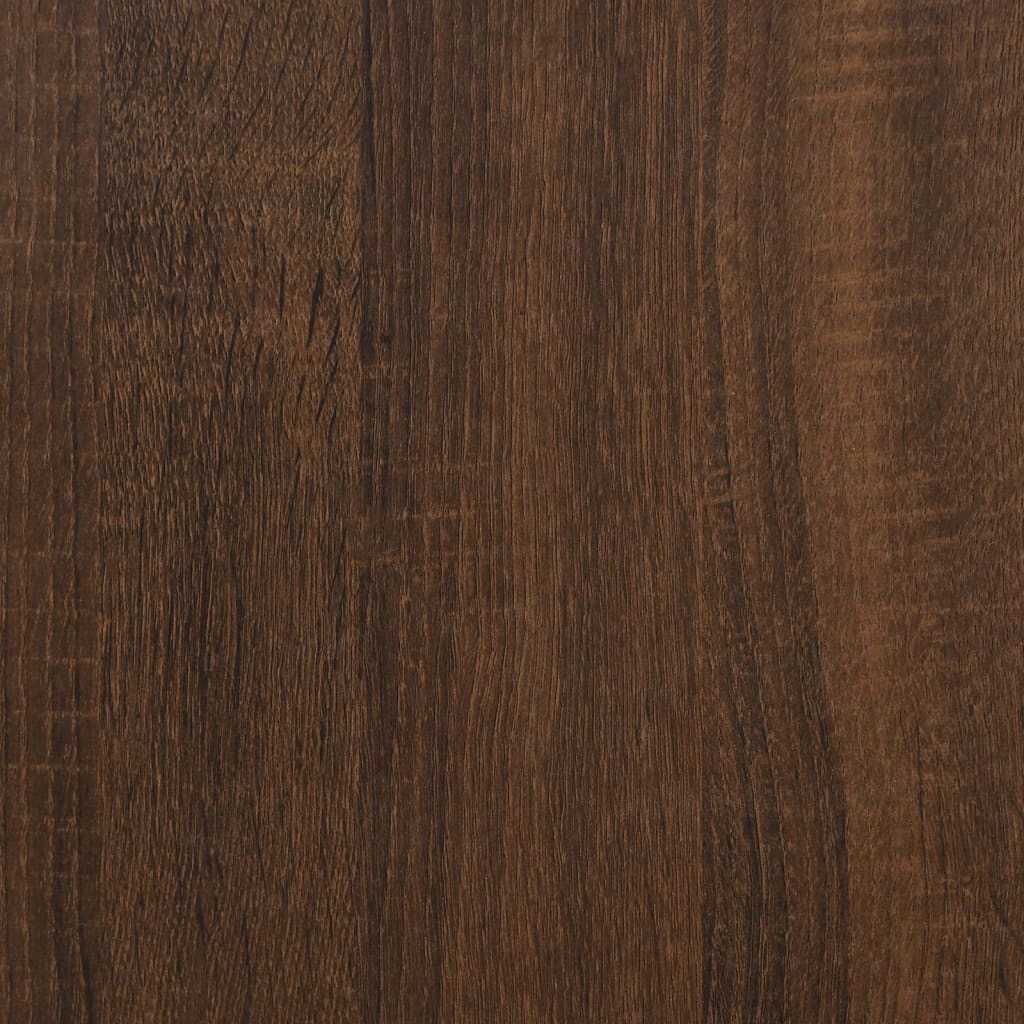 Brown oak side table 35x30x60 cm engineering wood