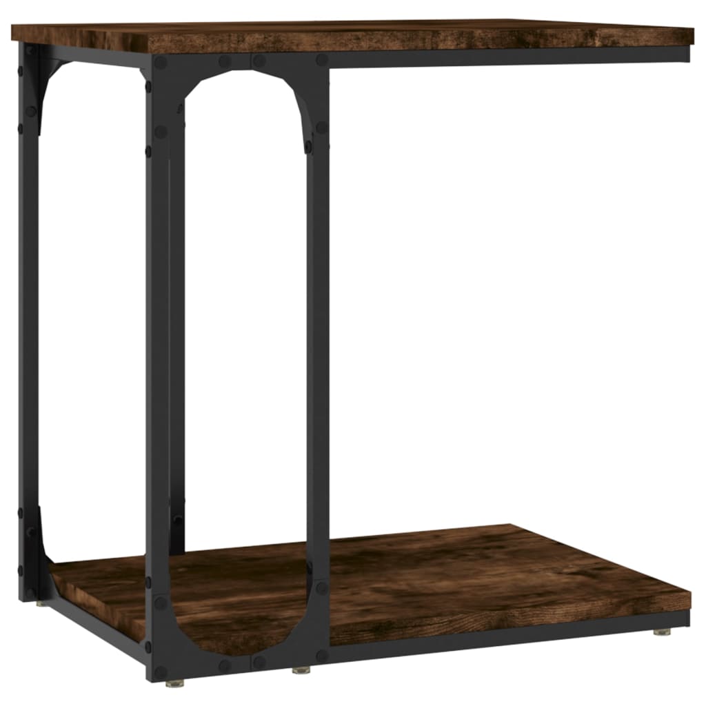 Smoked oak side table 50x35x52 cm Engineering wood