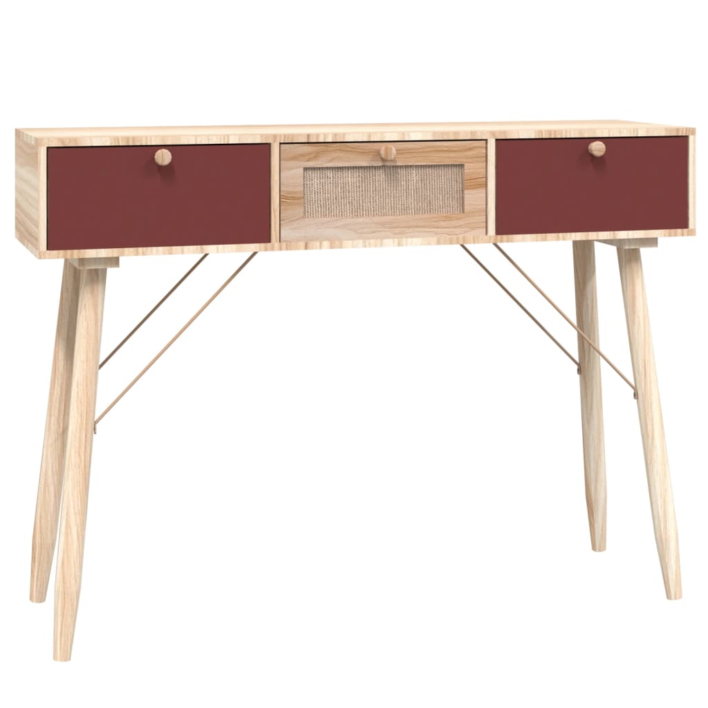 Console table with drawers 105x30x75 cm engineering wood