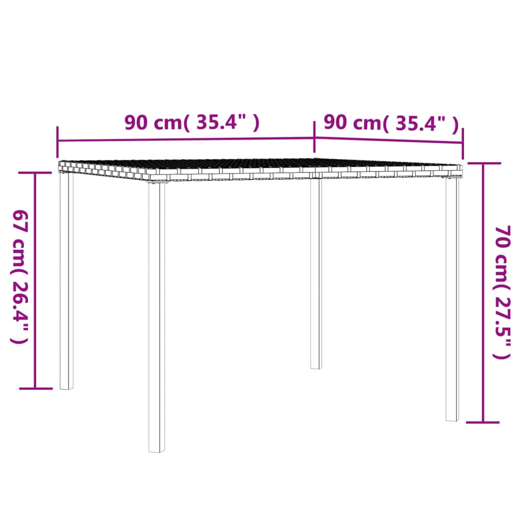 Garden dinner furniture and cushions 2 pcs gray rattan