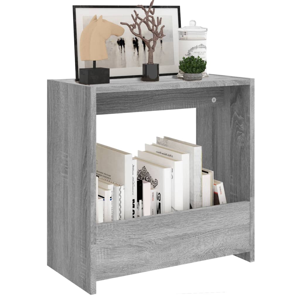 Tavolino Sonoma grigio 50x26x50 cm MDF