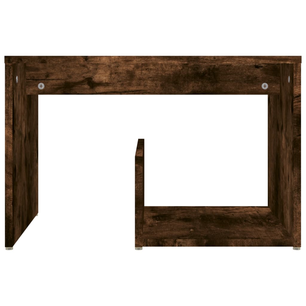 Smoked oak side table 59x36x38 cm Engineering wood