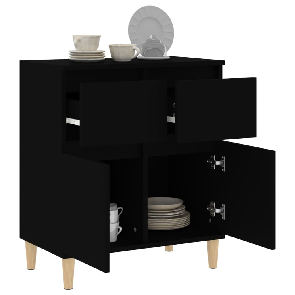 Black buffet 60x35x70 cm engineering wood