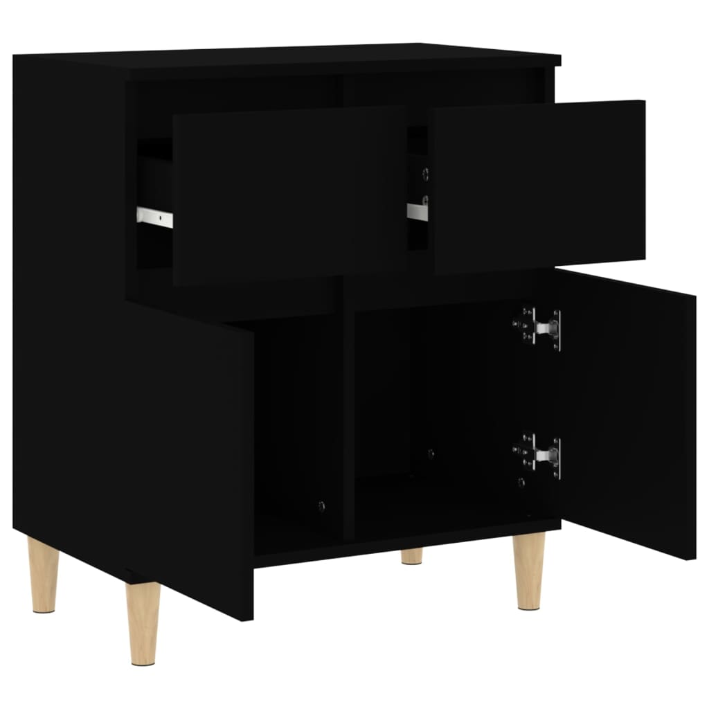 Buffet Noir 60x35x70 cm Bois d'ingénierie