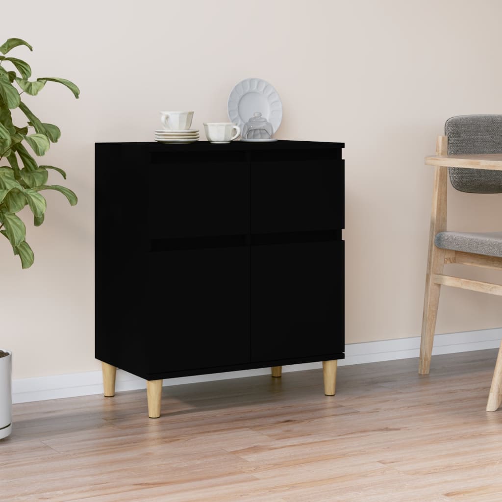 Credenza nera 60x35x70 cm MDF