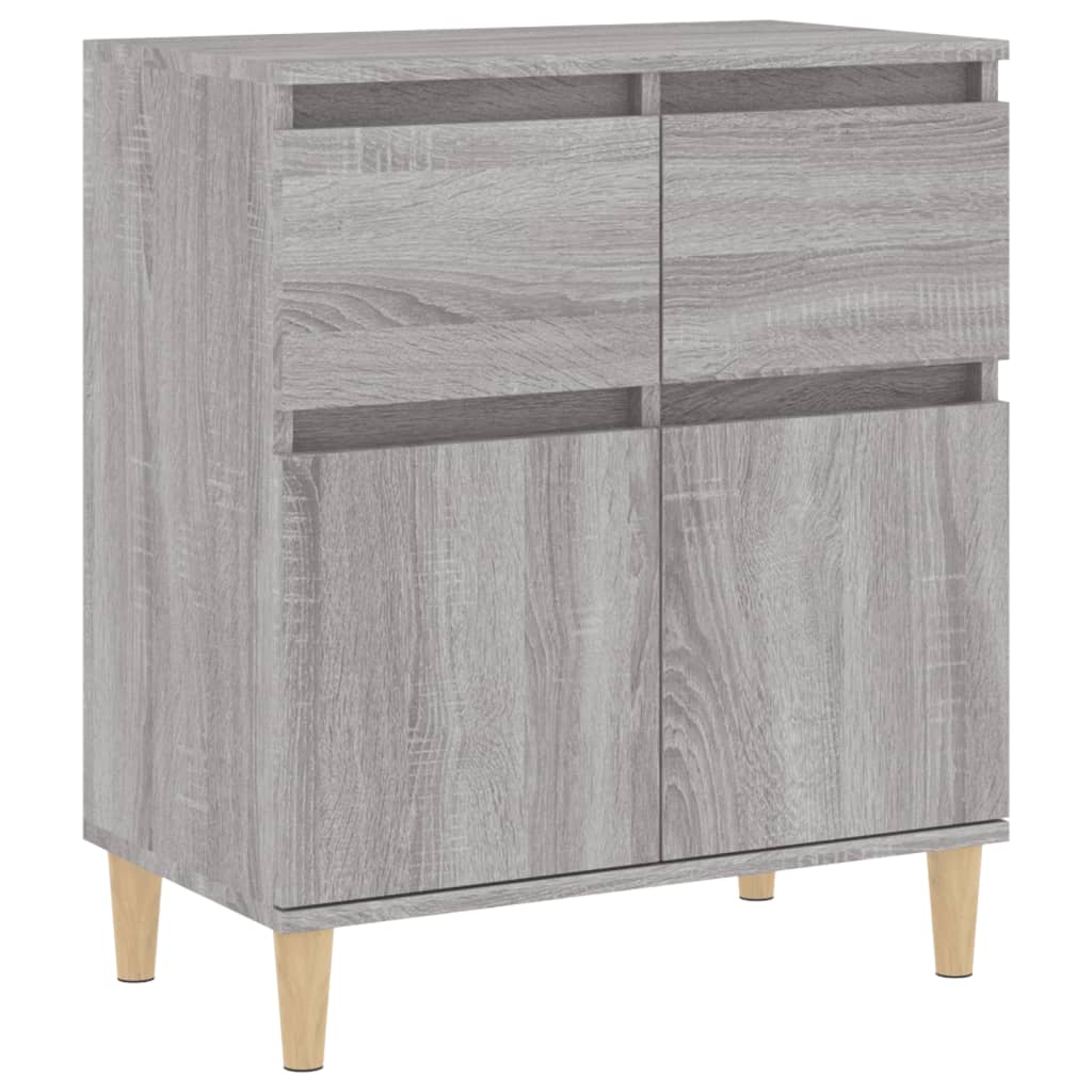 Credenza Sonoma grigia 60x35x70 cm MDF