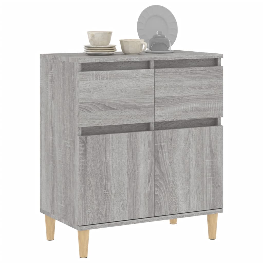 Credenza Sonoma grigia 60x35x70 cm MDF