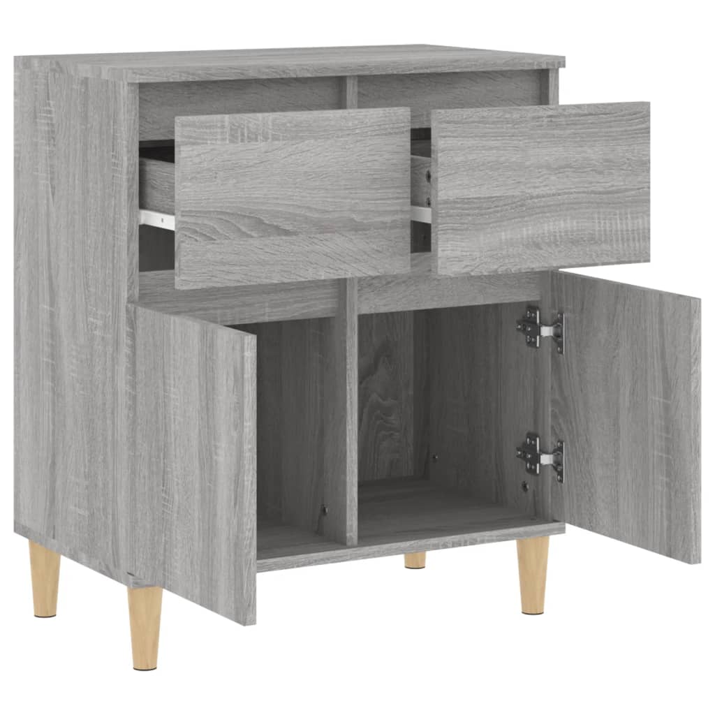 Credenza Sonoma grigia 60x35x70 cm MDF