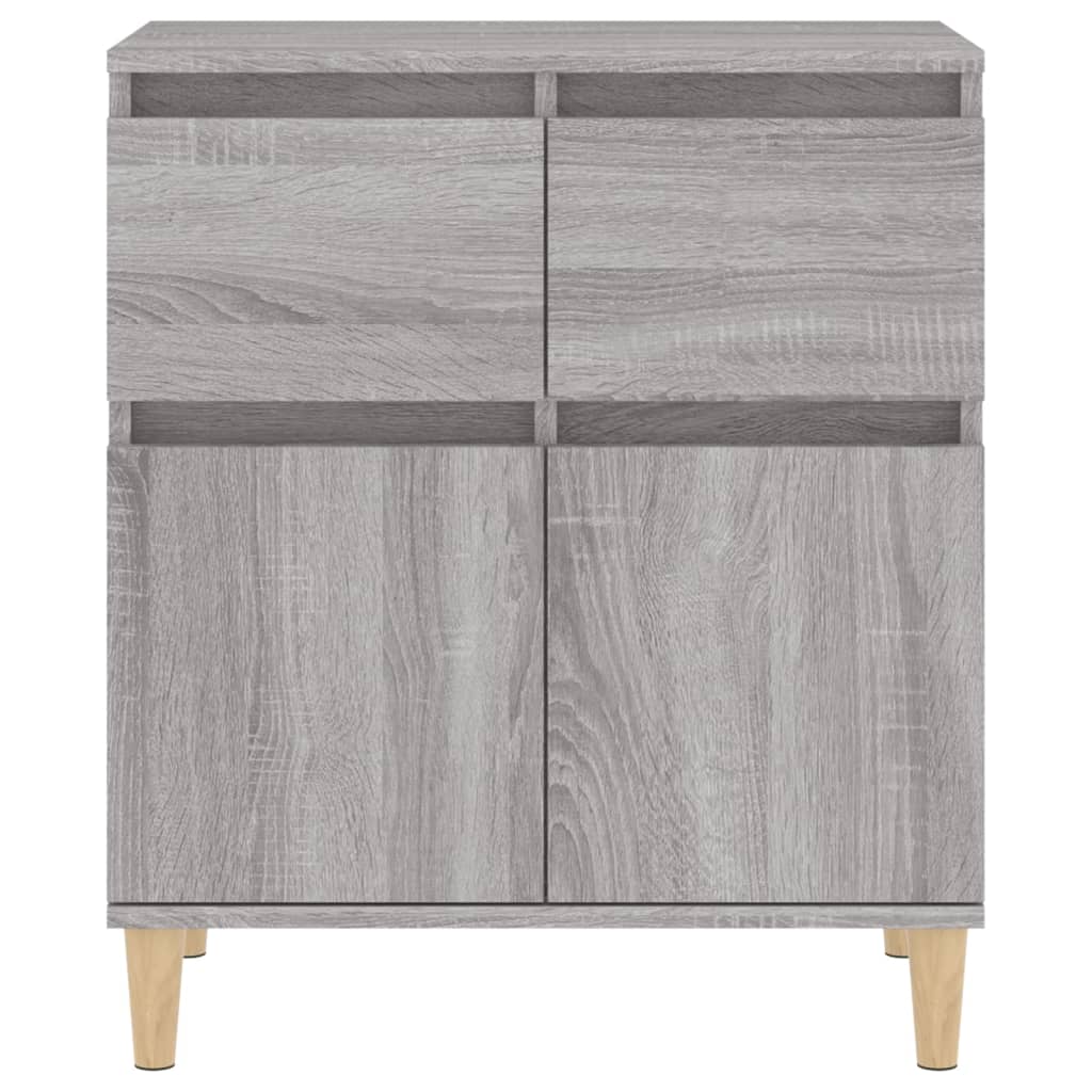 Credenza Sonoma grigia 60x35x70 cm MDF