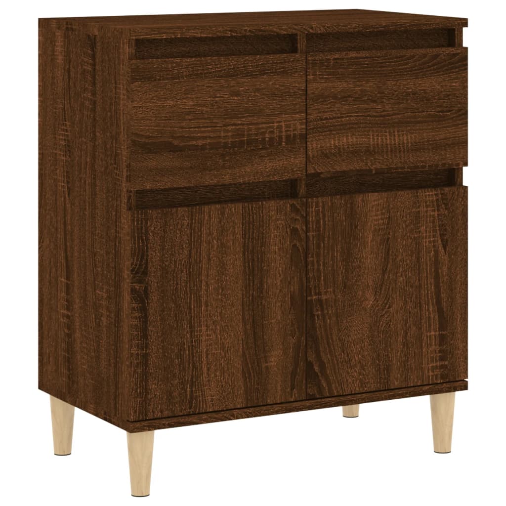 Credenza in rovere marrone 60x35x70 cm MDF