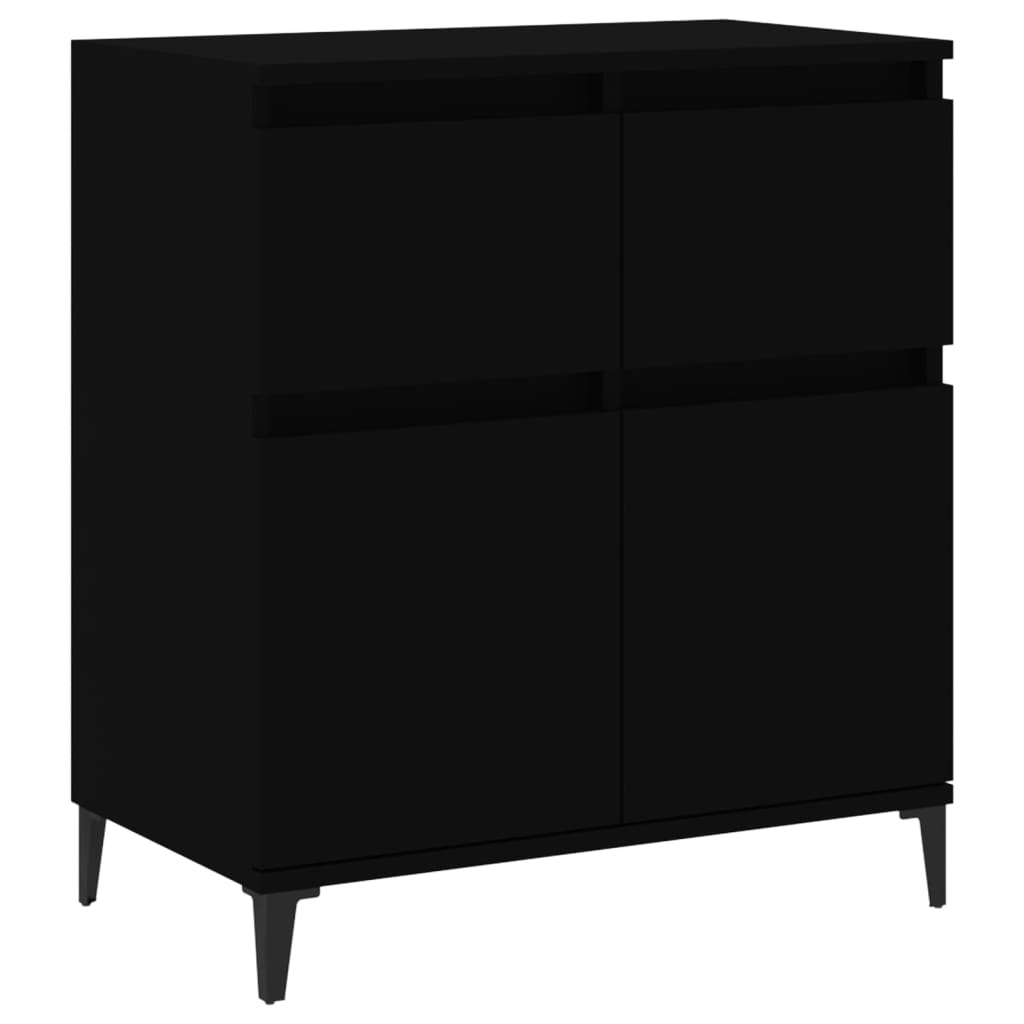 Buffet Noir 60x35x70 cm Bois d'ingénierie