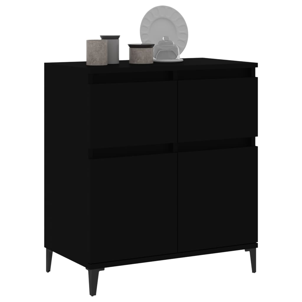 Buffet Noir 60x35x70 cm Bois d'ingénierie