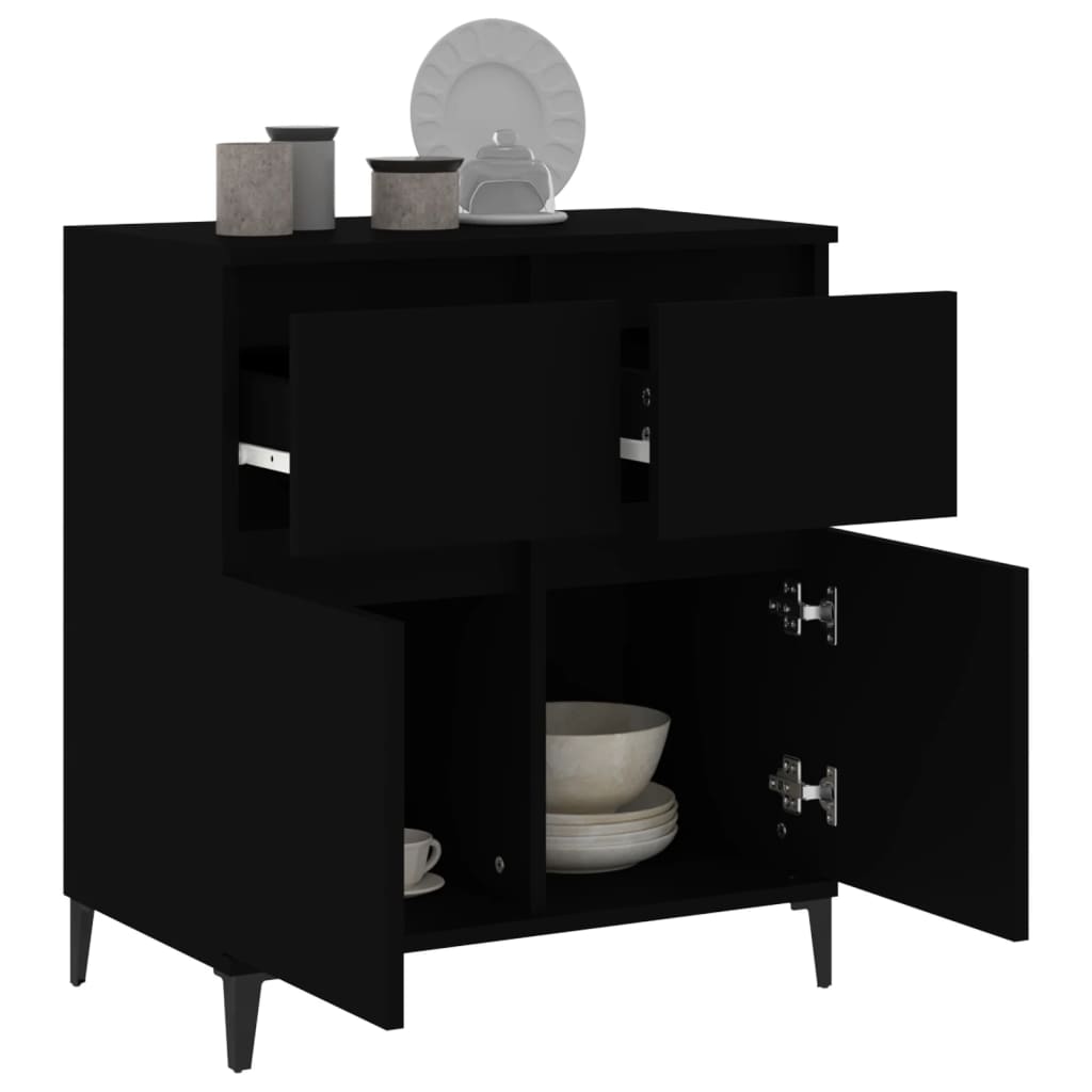 Buffet Noir 60x35x70 cm Bois d'ingénierie