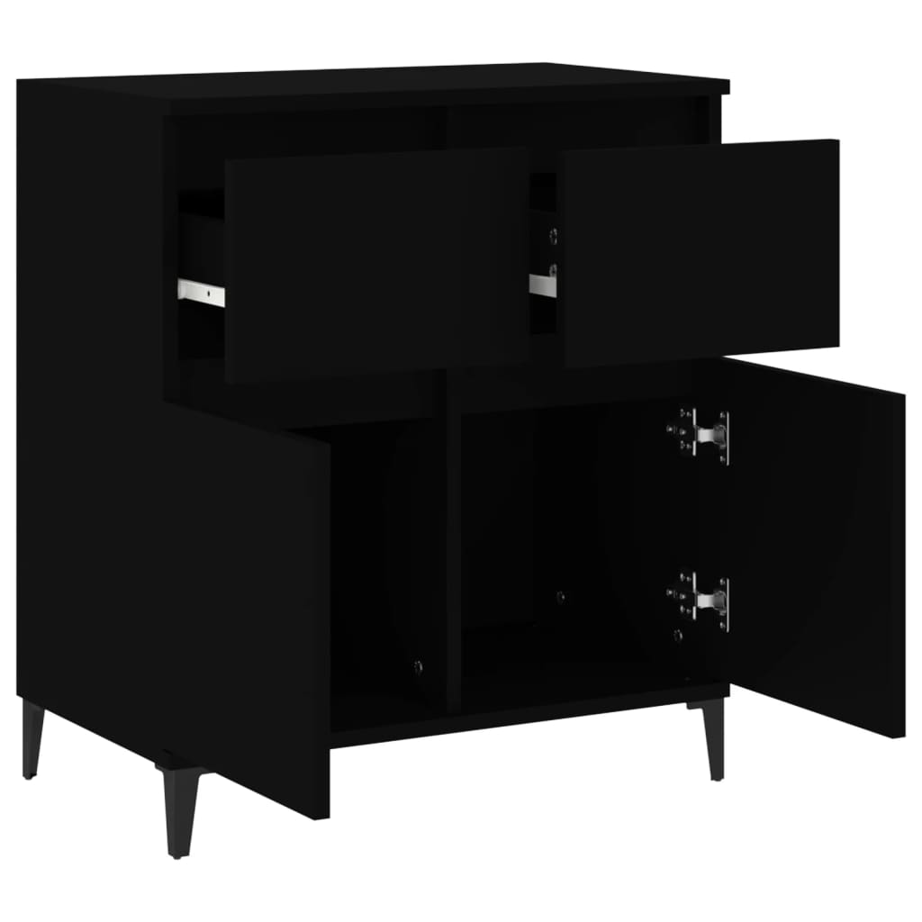 Credenza nera 60x35x70 cm MDF