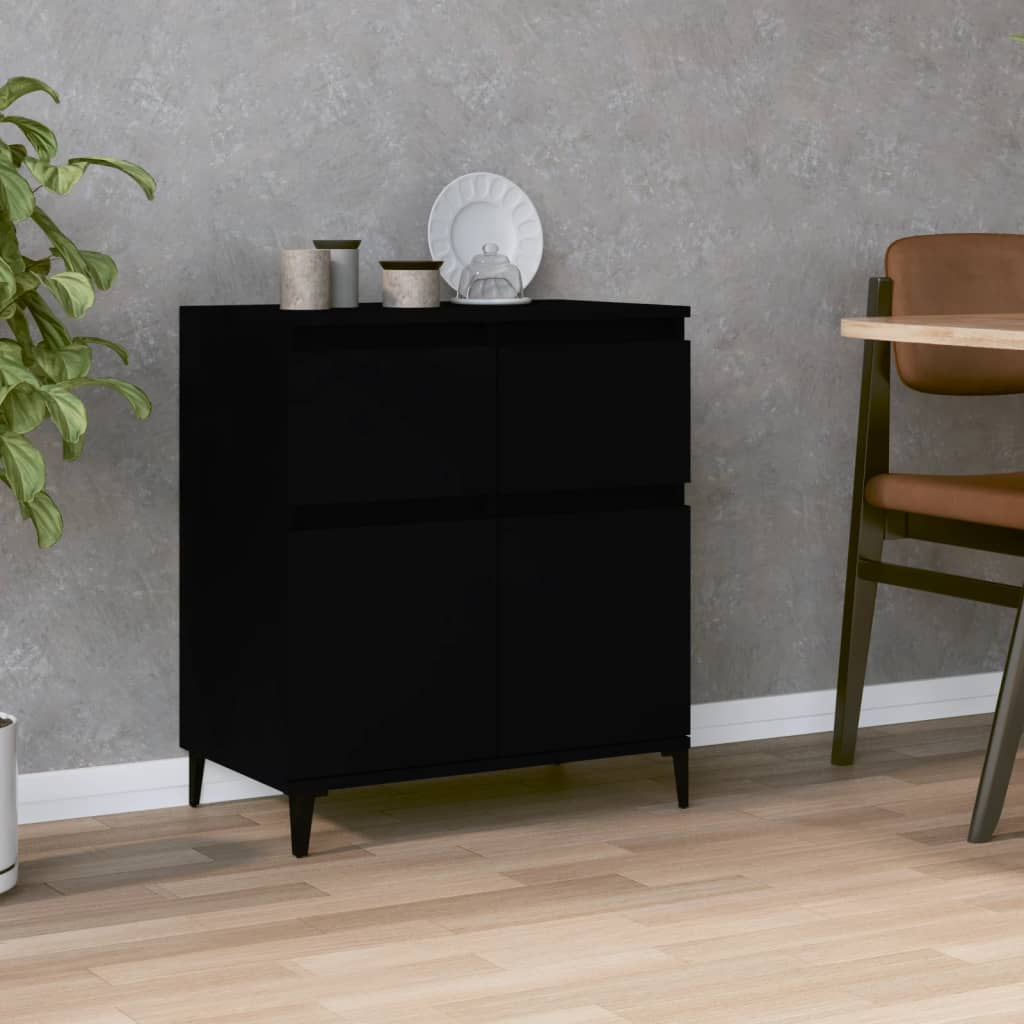 Credenza nera 60x35x70 cm MDF