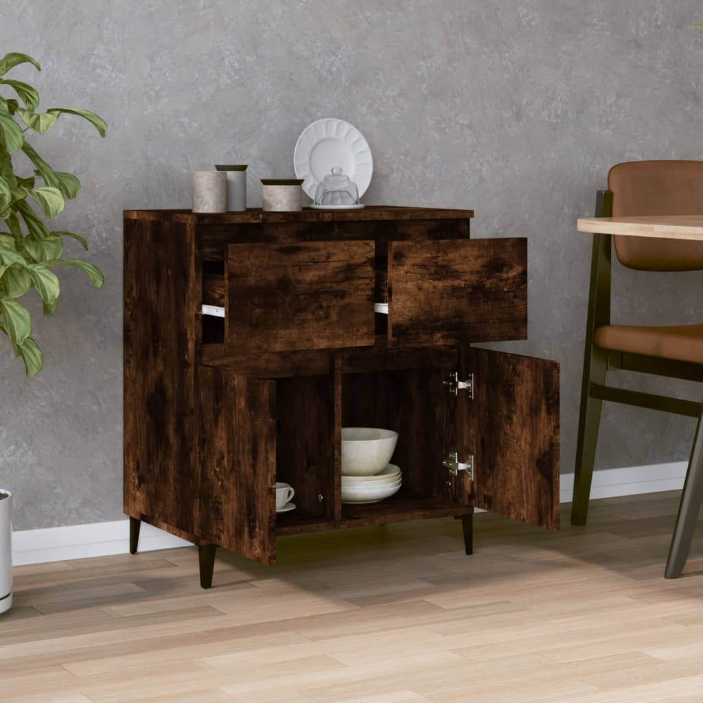 Buffet Chêne fumé 60x35x70 cm Bois d'ingénierie