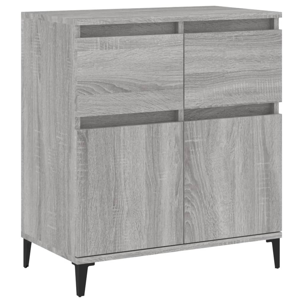 Credenza Sonoma grigia 60x35x70 cm MDF