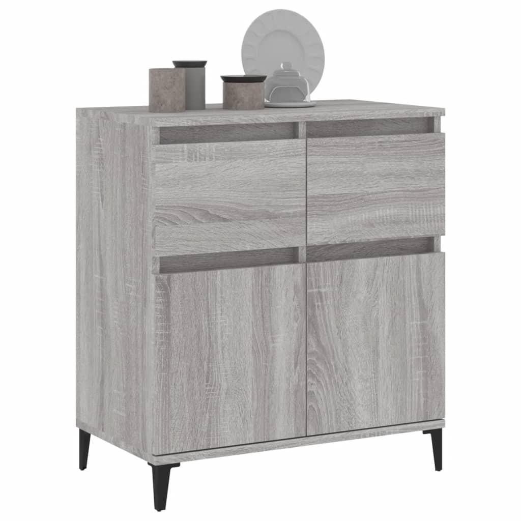 Credenza Sonoma grigia 60x35x70 cm MDF