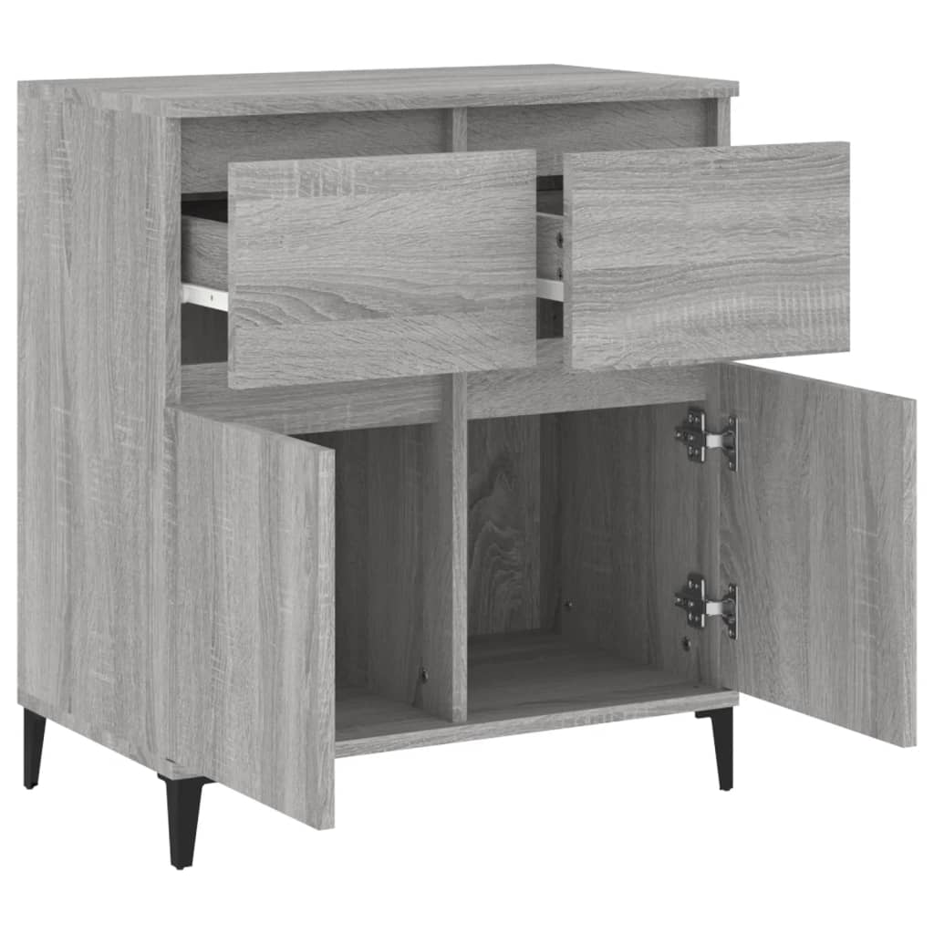 Credenza Sonoma grigia 60x35x70 cm MDF