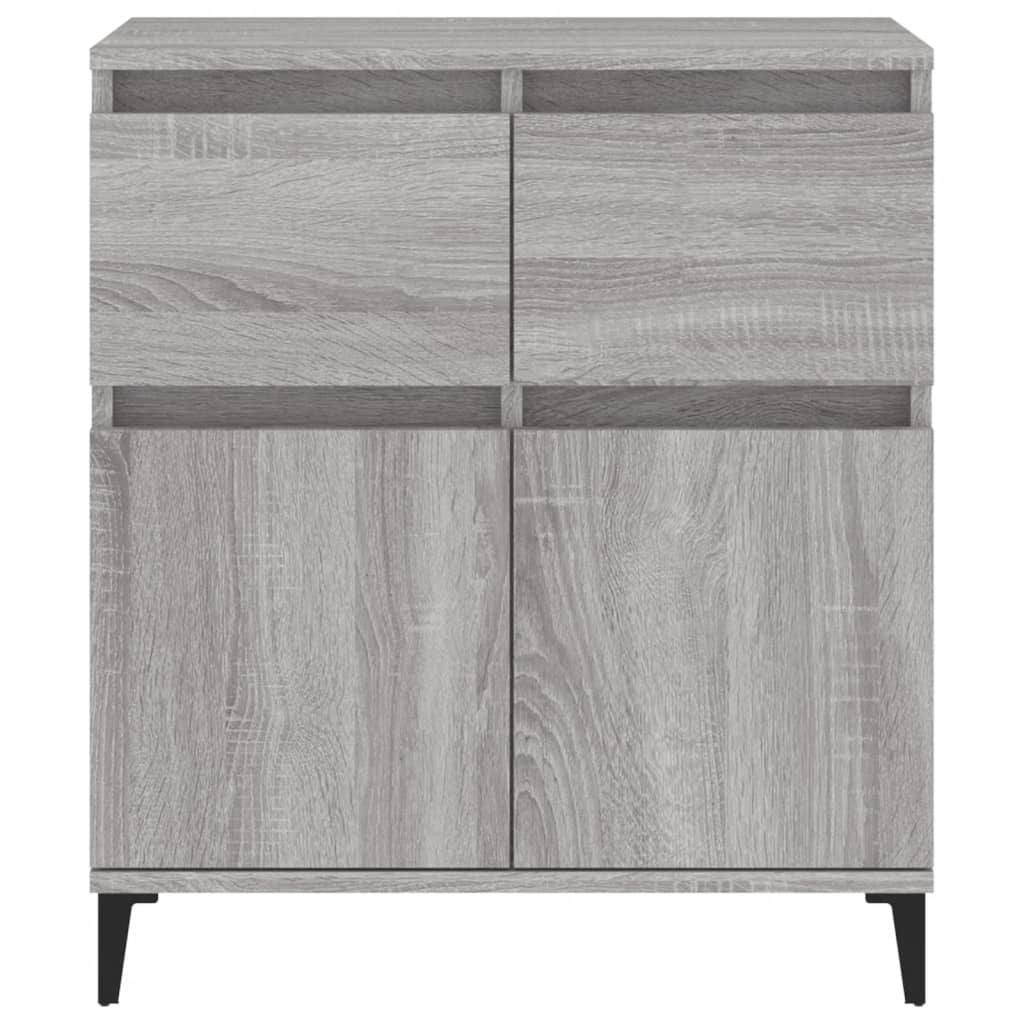 Credenza Sonoma grigia 60x35x70 cm MDF