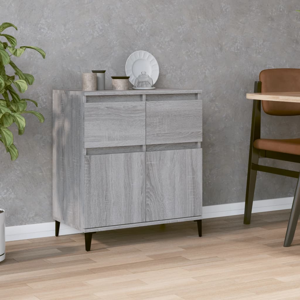 Credenza Sonoma grigia 60x35x70 cm MDF