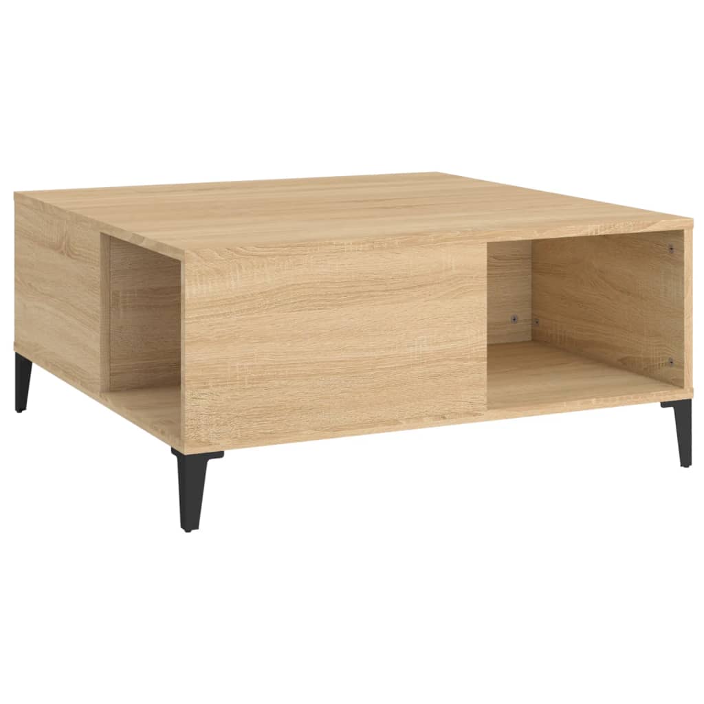 Sonoma oak coffee table 80x80x36.5 cm engineering wood