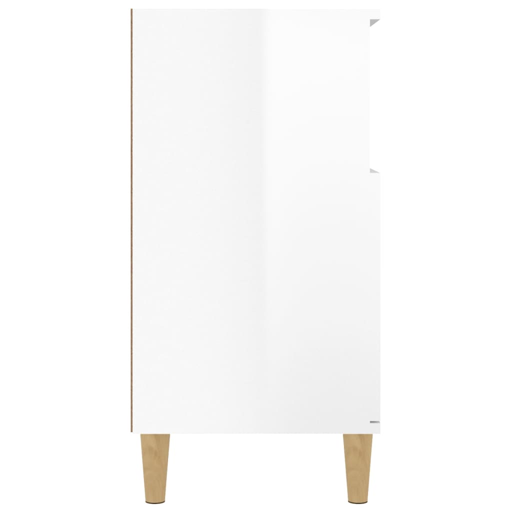 Credenza Bianco lucido 60x35x70 cm MDF