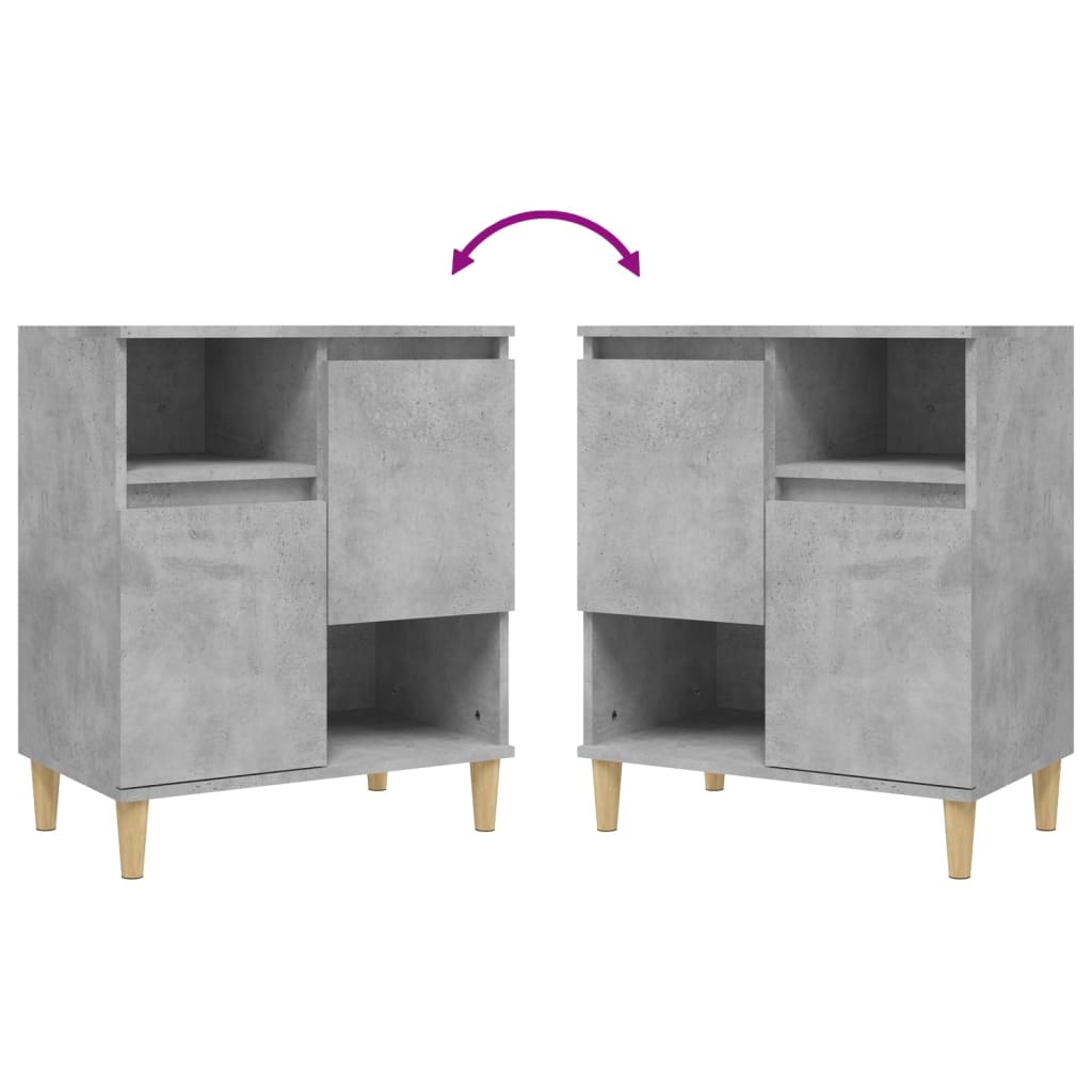 Buffet Gris béton 60x35x70 cm Bois d'ingénierie