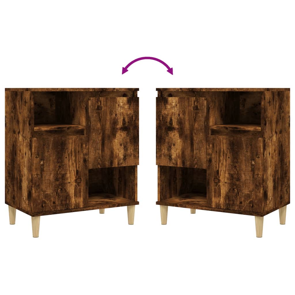 Buffet Chêne fumé 60x35x70 cm Bois d'ingénierie