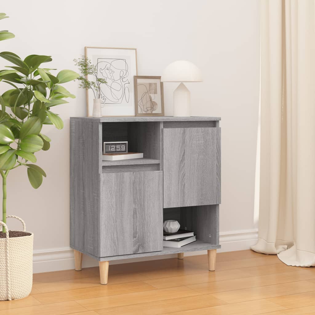 Credenza Sonoma grigia 60x35x70 cm MDF