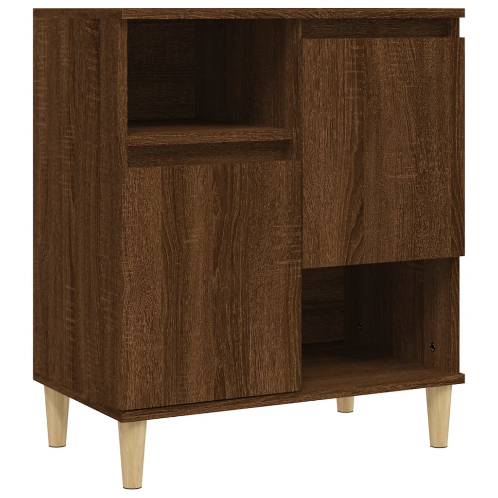 Credenza in rovere marrone 60x35x70 cm MDF