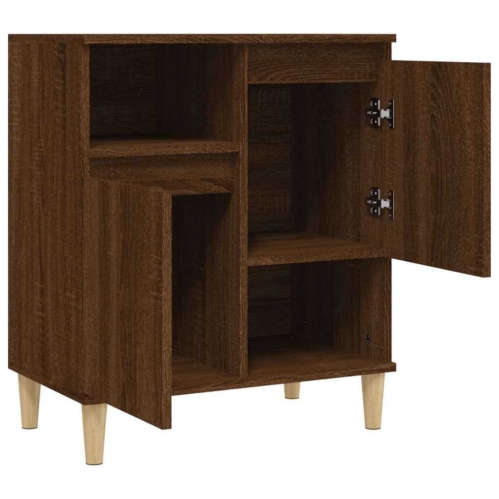 Credenza in rovere marrone 60x35x70 cm MDF