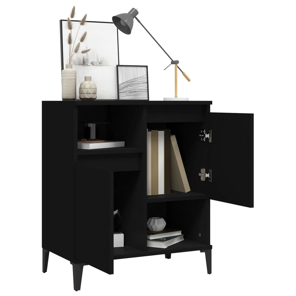 Black buffet 60x35x70 cm engineering wood