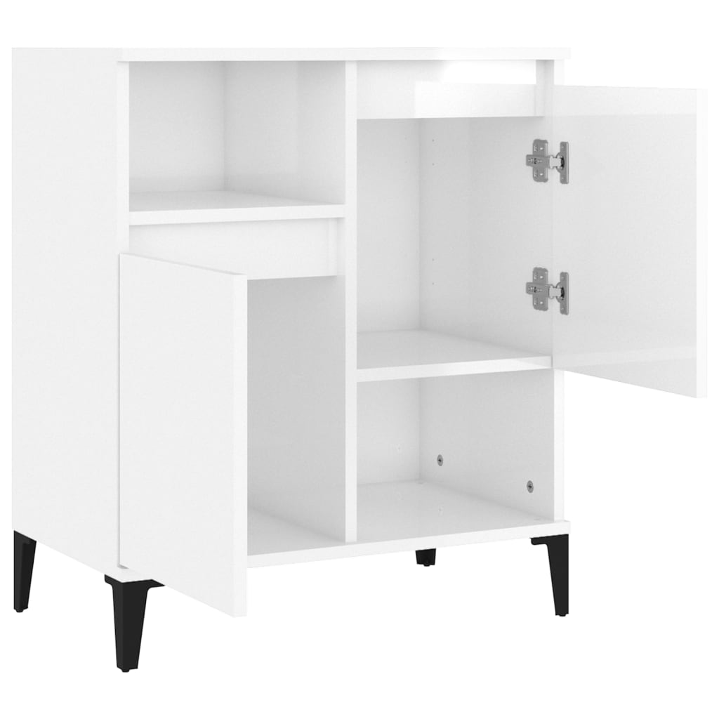 Brillantes weißes Buffet 60x35x70 cm Ingenieurholz