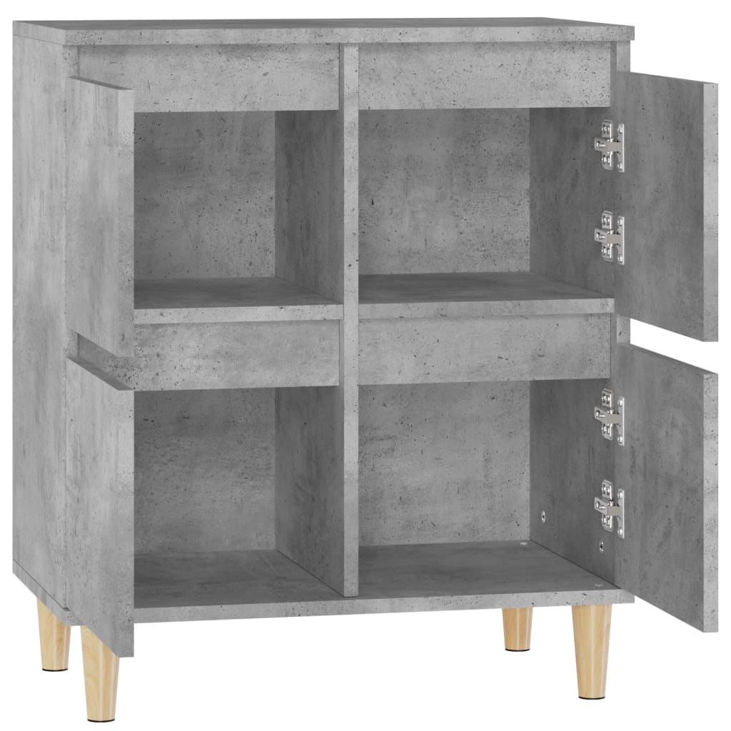 Buffet grigio in cemento 60x35x70 cm legno di ingegneria