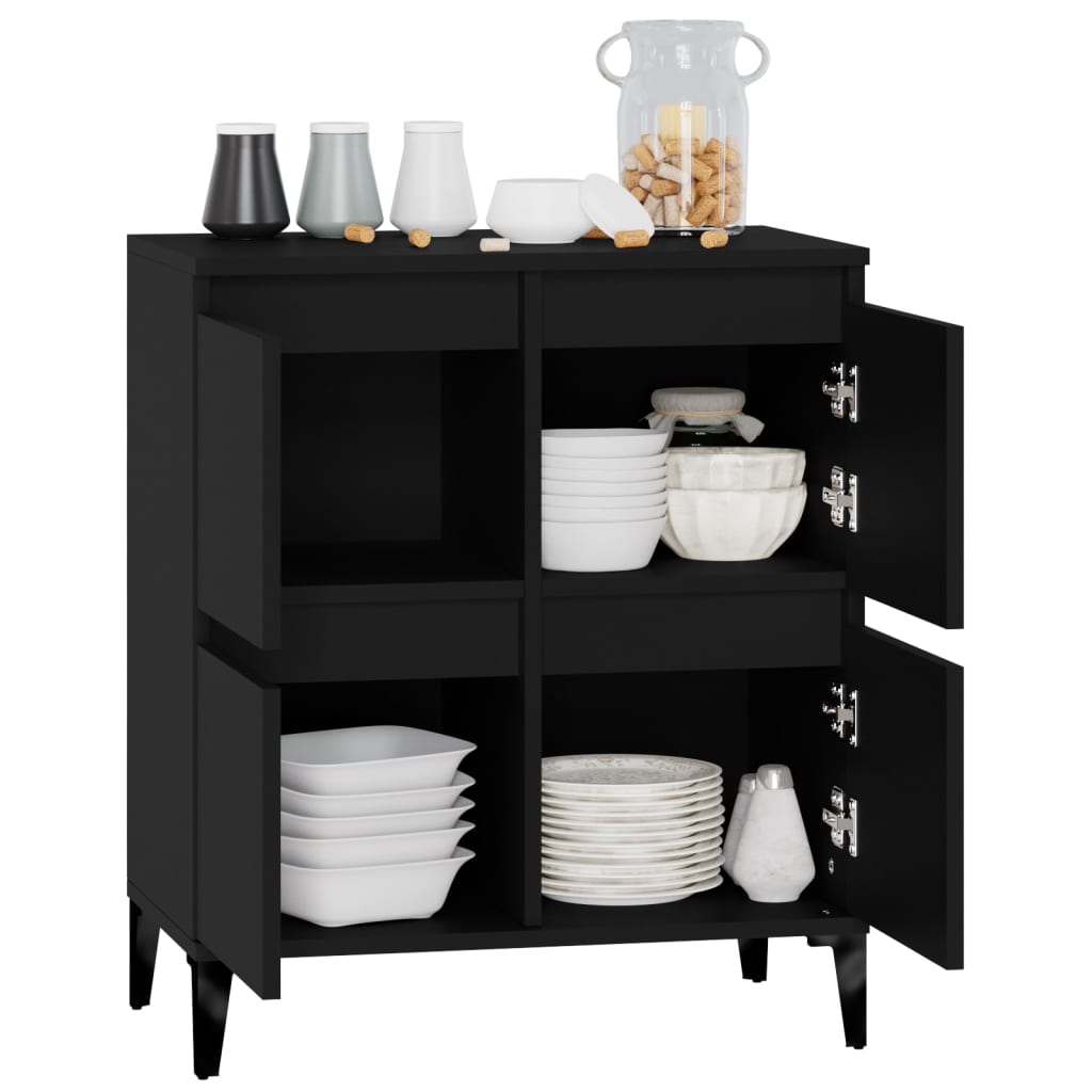 Black buffet 60x35x70 cm engineering wood