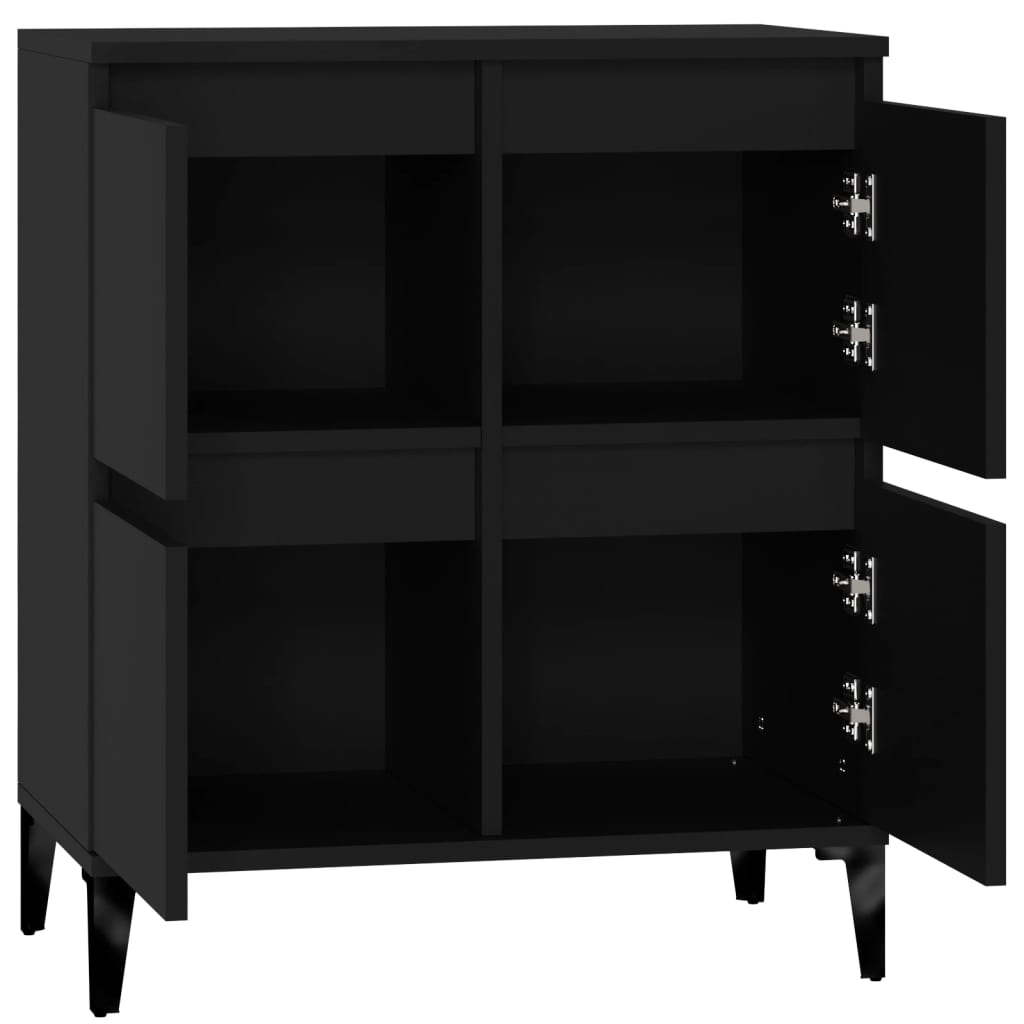 Black buffet 60x35x70 cm engineering wood