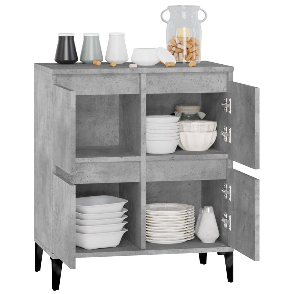 Buffet Gris béton 60x35x70 cm Bois d'ingénierie