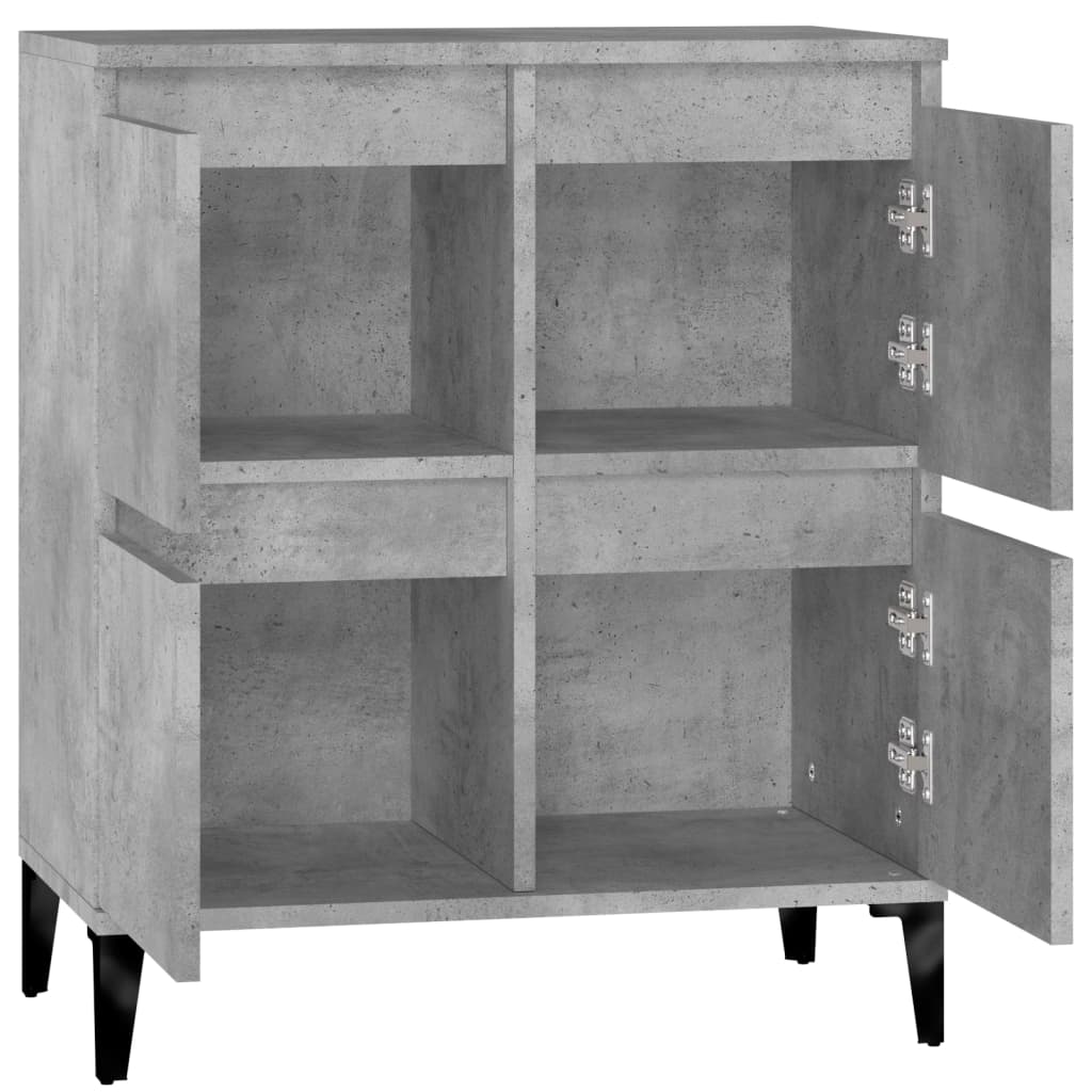 Buffet grigio in cemento 60x35x70 cm legno di ingegneria