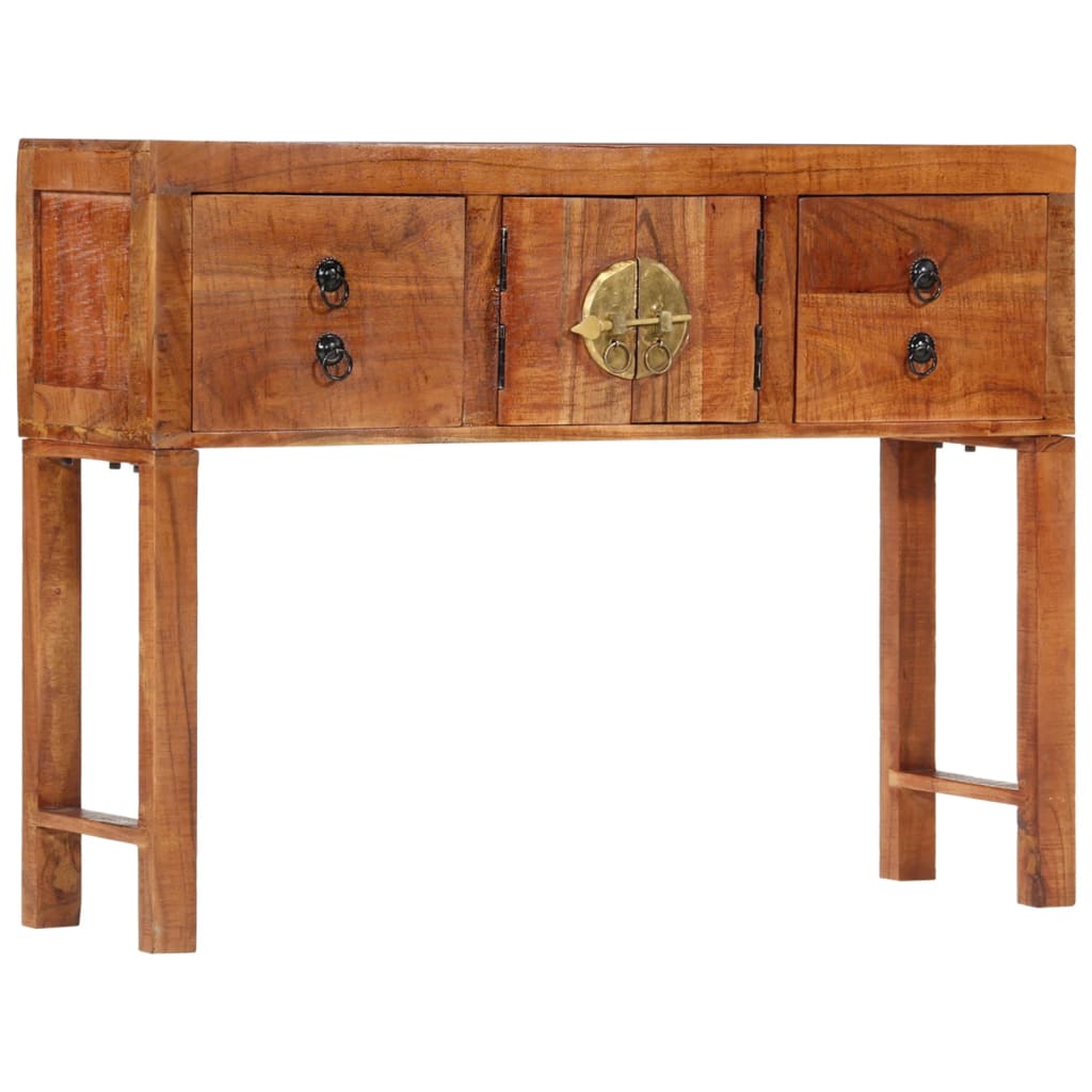 Console table 120x32x80 cm solid acacia wood